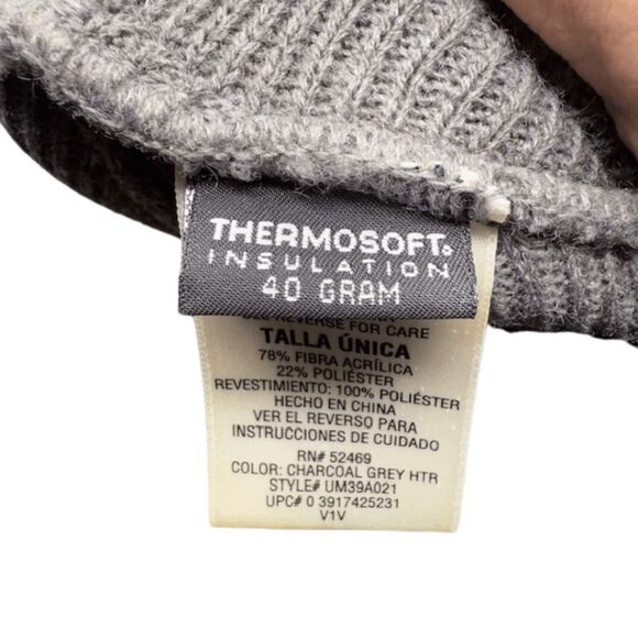Thermosoft Men's Insulated Knit Cuffed Beanie Charcoal Gray OS - Picture 5 of 5